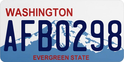 WA license plate AFB0298