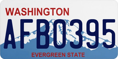 WA license plate AFB0395