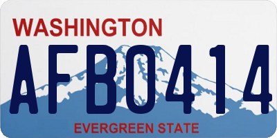 WA license plate AFB0414