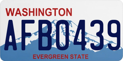 WA license plate AFB0439