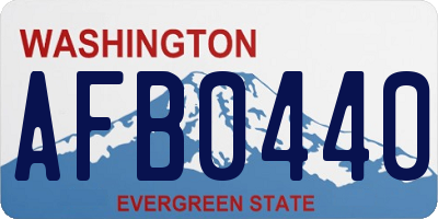 WA license plate AFB0440