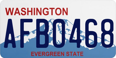 WA license plate AFB0468
