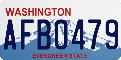 WA license plate AFB0479