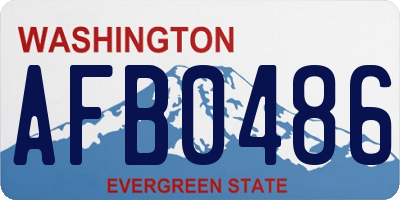 WA license plate AFB0486