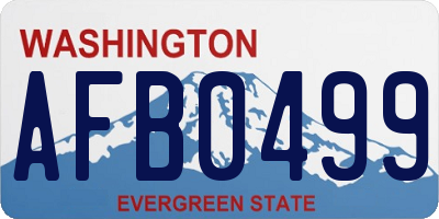 WA license plate AFB0499