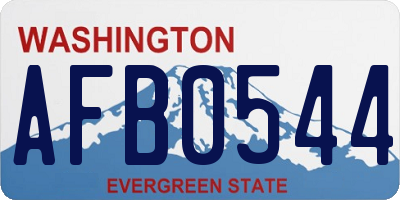 WA license plate AFB0544