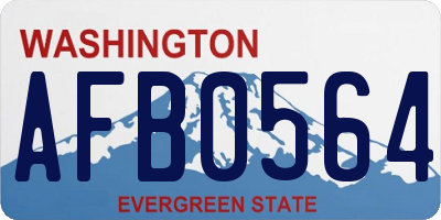 WA license plate AFB0564