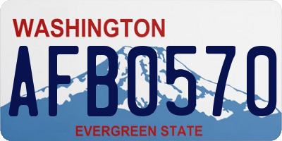 WA license plate AFB0570