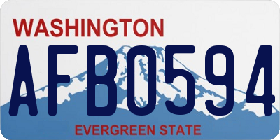 WA license plate AFB0594