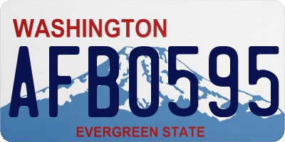 WA license plate AFB0595