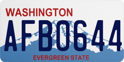 WA license plate AFB0644