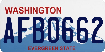 WA license plate AFB0662