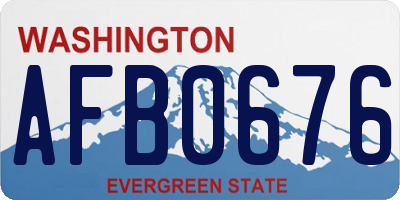 WA license plate AFB0676