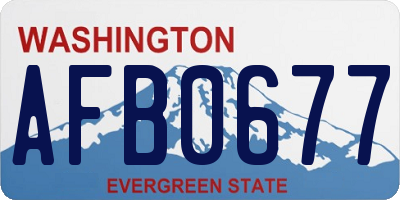 WA license plate AFB0677