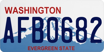 WA license plate AFB0682