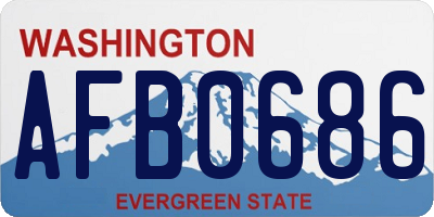 WA license plate AFB0686