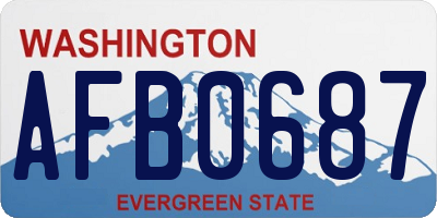 WA license plate AFB0687