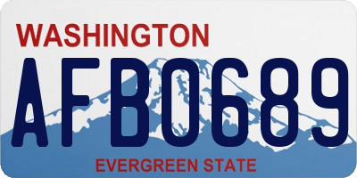 WA license plate AFB0689