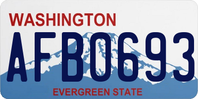 WA license plate AFB0693