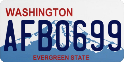 WA license plate AFB0699