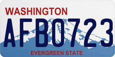WA license plate AFB0723
