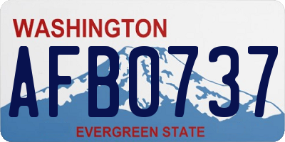 WA license plate AFB0737