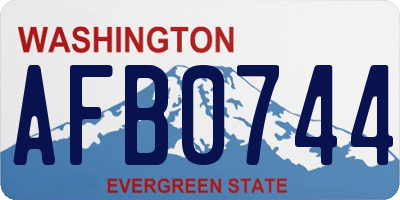 WA license plate AFB0744