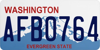 WA license plate AFB0764