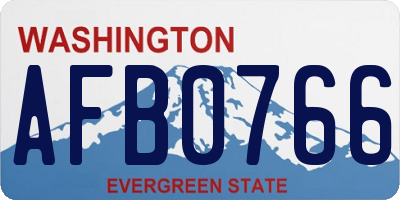 WA license plate AFB0766