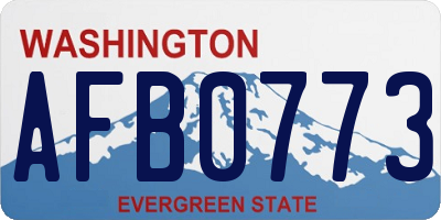 WA license plate AFB0773