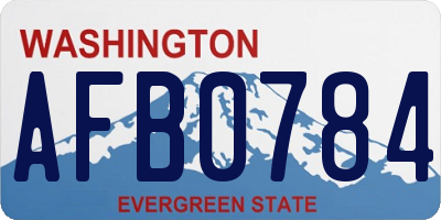 WA license plate AFB0784