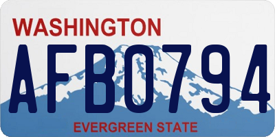 WA license plate AFB0794