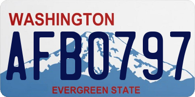 WA license plate AFB0797
