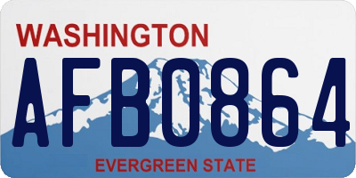 WA license plate AFB0864