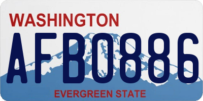 WA license plate AFB0886