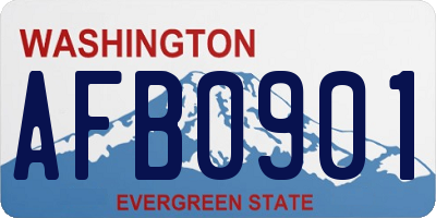 WA license plate AFB0901