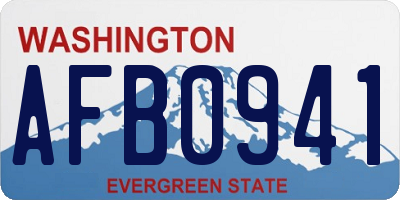 WA license plate AFB0941