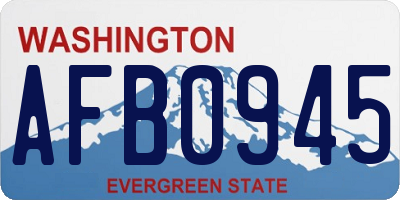 WA license plate AFB0945