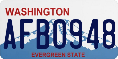 WA license plate AFB0948