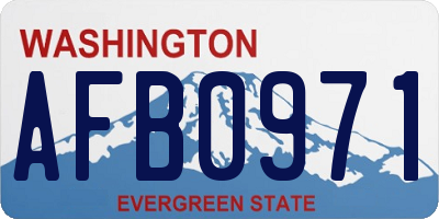 WA license plate AFB0971