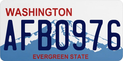 WA license plate AFB0976