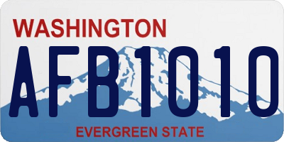 WA license plate AFB1010