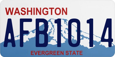 WA license plate AFB1014
