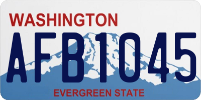WA license plate AFB1045