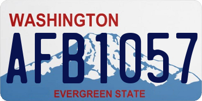 WA license plate AFB1057
