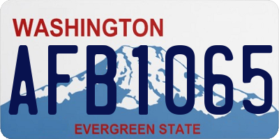 WA license plate AFB1065