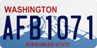 WA license plate AFB1071