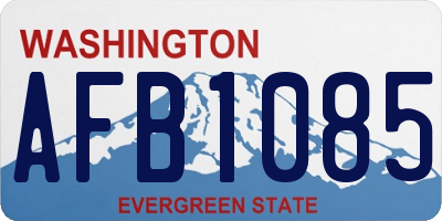 WA license plate AFB1085