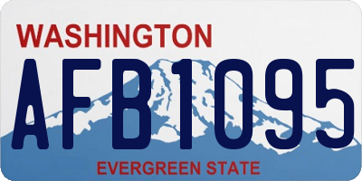 WA license plate AFB1095