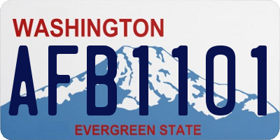 WA license plate AFB1101
